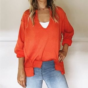 Free People Buttercup Thermal XS - tangerine